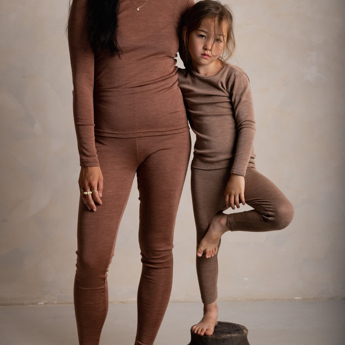 Lark Baby & Kids Top - Merino Wool & Silk - Warm Driftwood