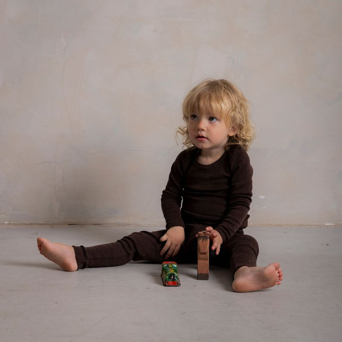 Lark Baby Top - Merino Wool & Silk - Cacao