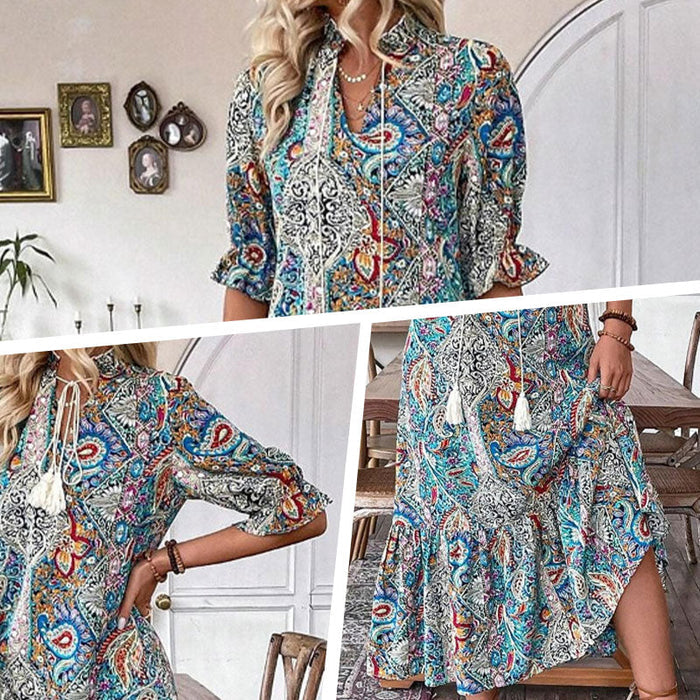 Lise - Robe Bobo Élégante avec Motif Floral