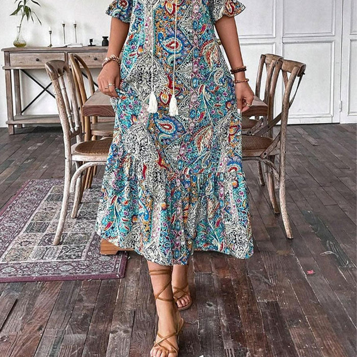Lise - Robe Bobo Élégante avec Motif Floral