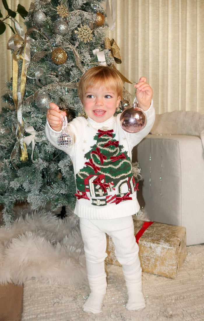 Little Fireside Sweater ~ Christmas Tree Knit
