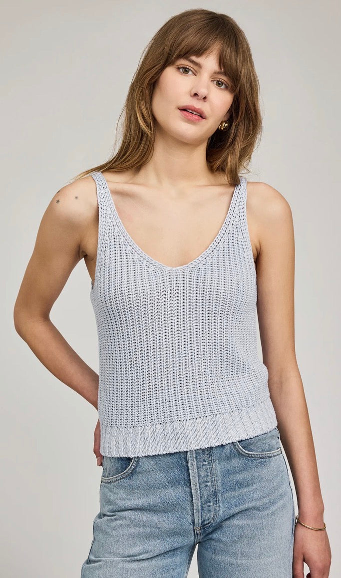Lizzie Knit Tank - Chambray
