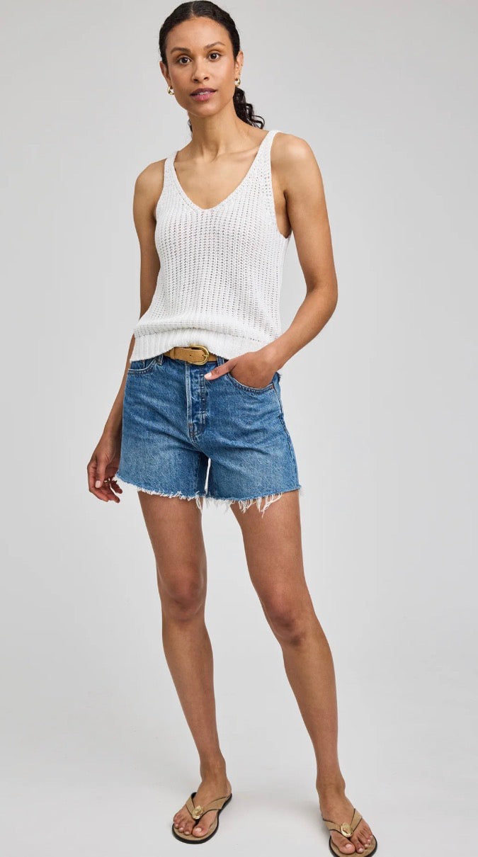 Lizzie Knit Tank - White