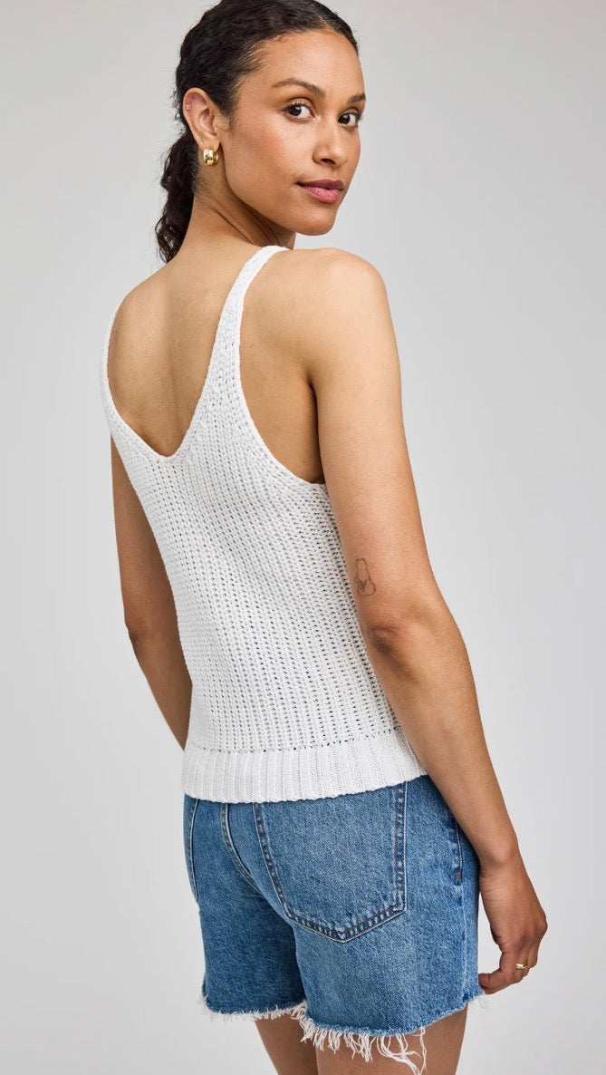 Lizzie Knit Tank - White