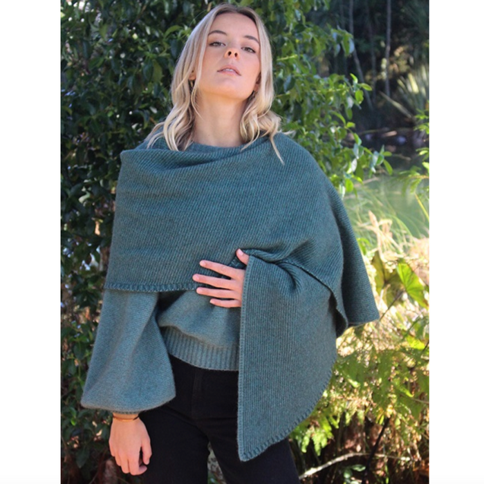 Lothlorian - Bias Scarf (9876) Sage/Tasman