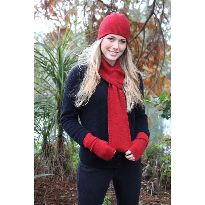 Lothlorian - Merino & Possum Loop Scarf (9908)Red