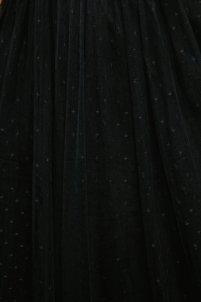 Close-up of a black textured fabric