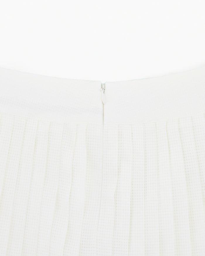 Magic Rib String Pleated Skirt (Ivory)