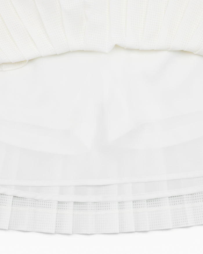 Magic Rib String Pleated Skirt (Ivory)
