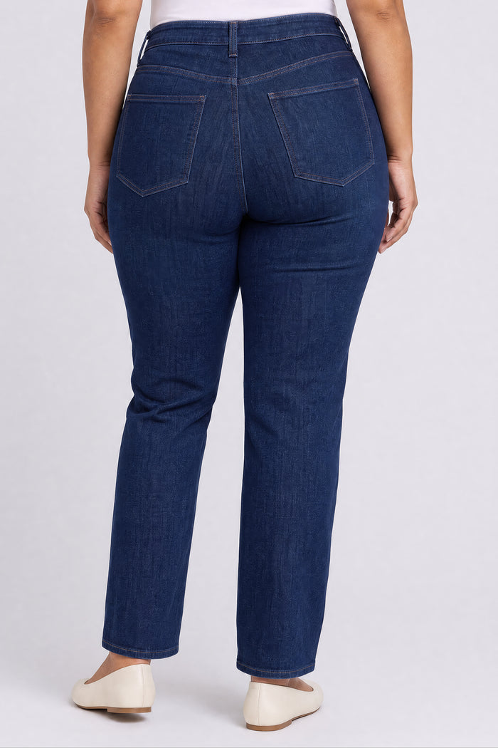 Marilyn Straight Ankle Jeans In Plus Size - After Hours