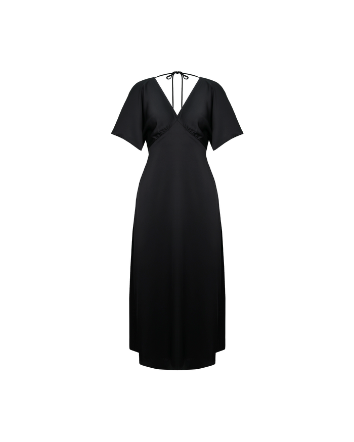 MATEA SATIN DRESS BLACK