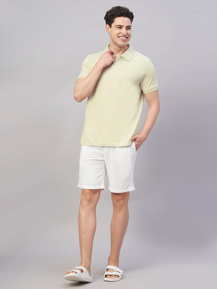 Men's 100% Cotton Pale Polo T Shirt Grey
