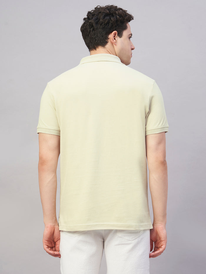 Men's 100% Cotton Pale Polo T Shirt Grey