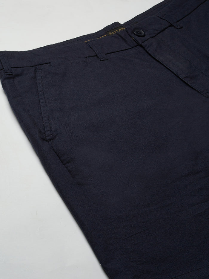 Men's 100% Cotton Regular Fit Shorts Marine Nav