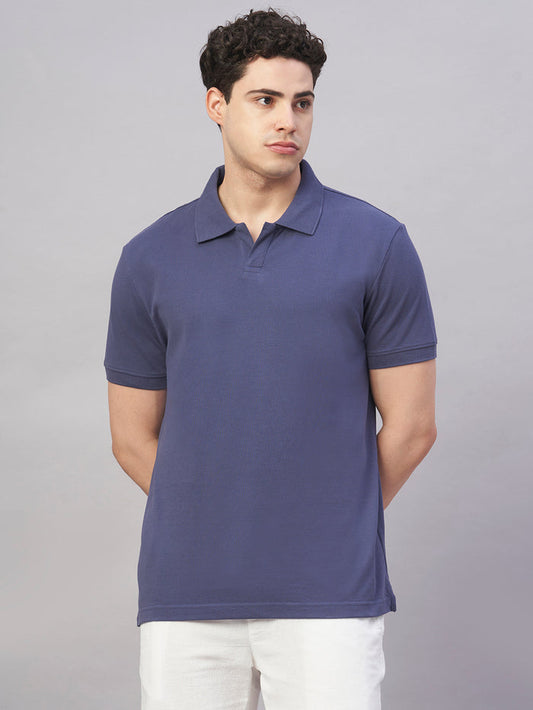 Men's 100% Cotton Regular Fit Tshirt Marine