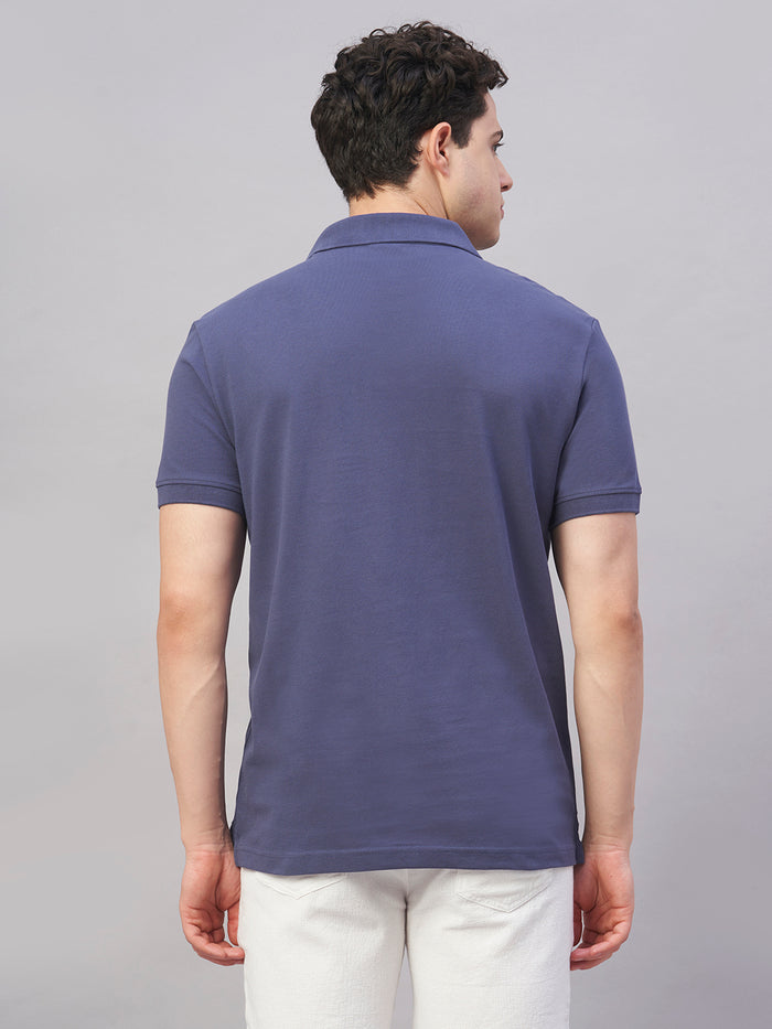 Men's 100% Cotton Regular Fit Tshirt Marine