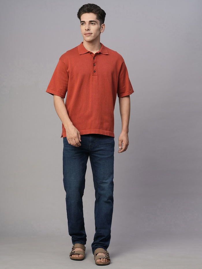 Men's 100% Cotton Regular Fit Tshirt Red