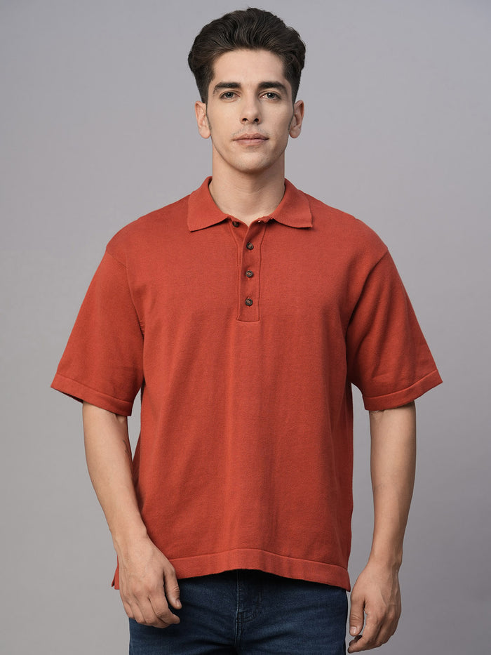 Men's 100% Cotton Regular Fit Tshirt Red