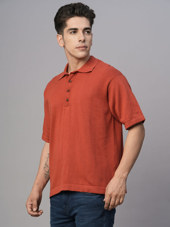Men's 100% Cotton Regular Fit Tshirt Red