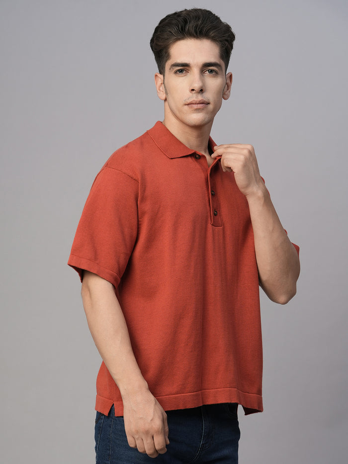 Men's 100% Cotton Regular Fit Tshirt Red