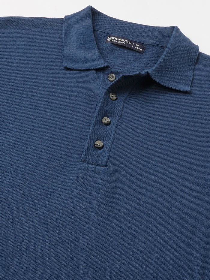 Men's Blue 100% Cotton Regular Fit Tshirt Dark
