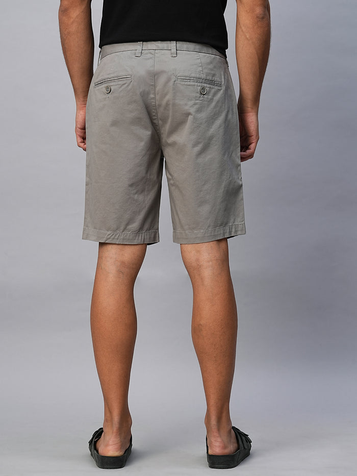Men's Cotton Lycra Regular Fit Shorts Grey
