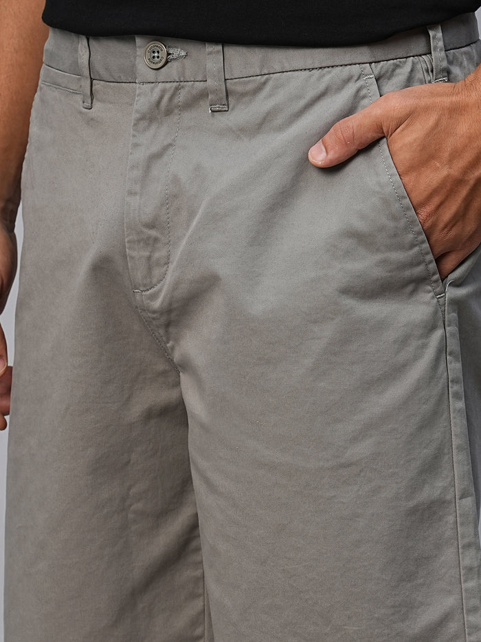 Men's Cotton Lycra Regular Fit Shorts Grey