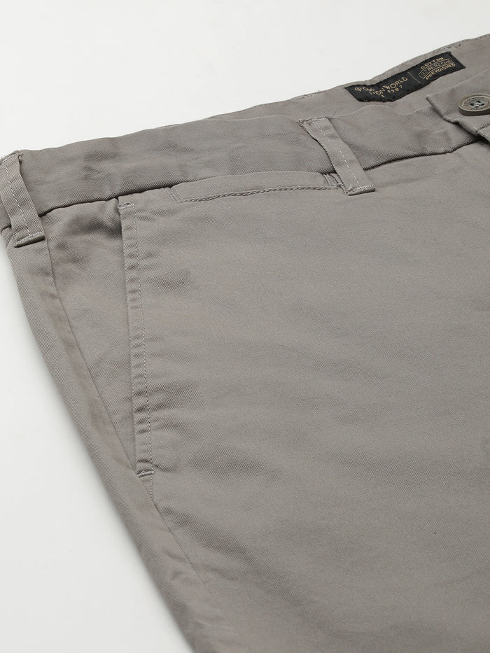 Men's Cotton Lycra Regular Fit Shorts Grey