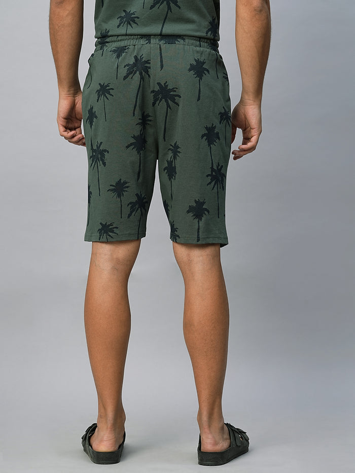 Men's Cotton Regular Fit Shorts Green