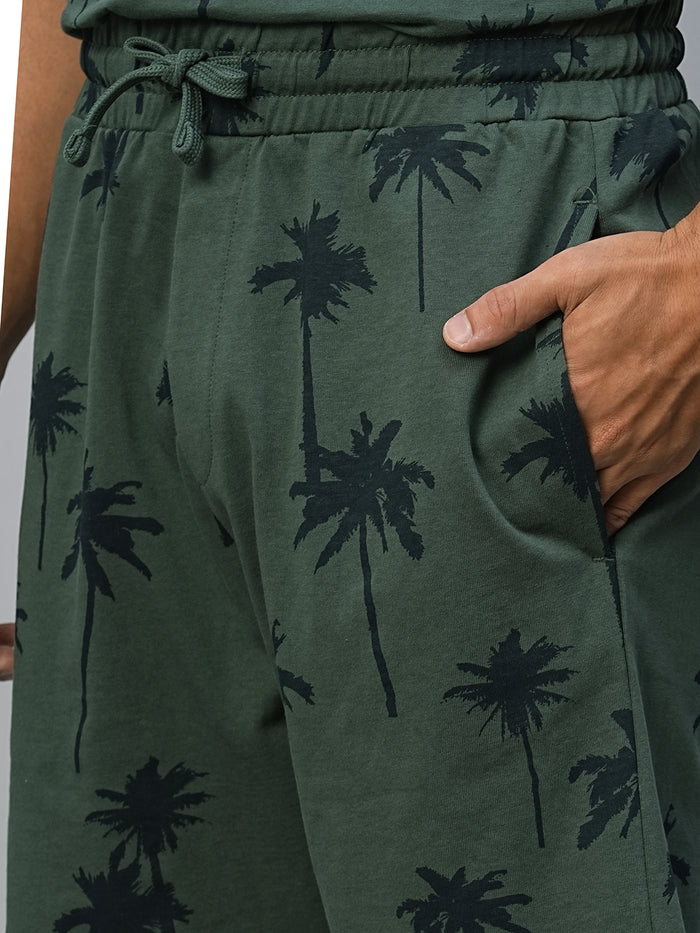 Men's Cotton Regular Fit Shorts Green