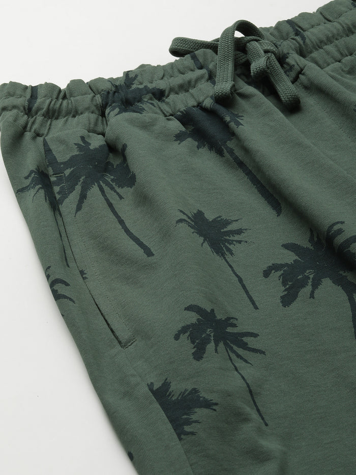 Men's Cotton Regular Fit Shorts Green