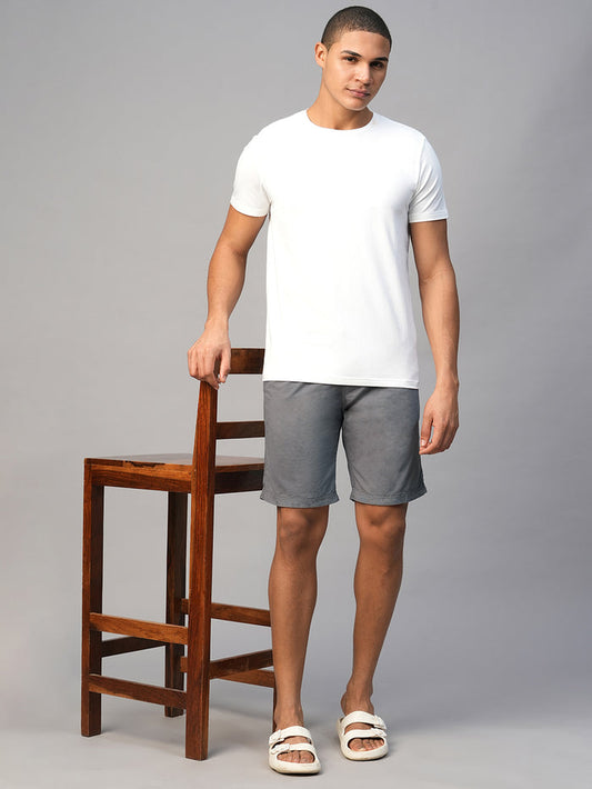 Men's Cotton Regular Fit Shorts Grey