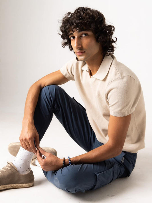 Men's Cotton Regular Fit Tshirt Beige