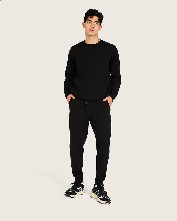 Men's Cuffed Sweat Pants - Black