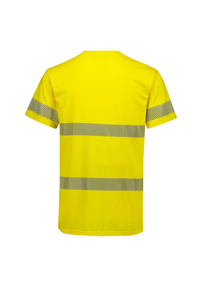 Mens Hi Vis Segmented Tape Cotton Tee ZH510