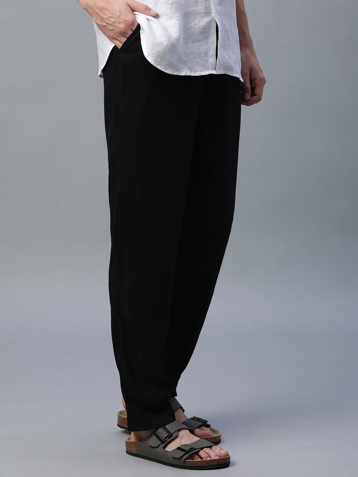 Men's Linen Viscose Regular Fit Pant Slate Grey