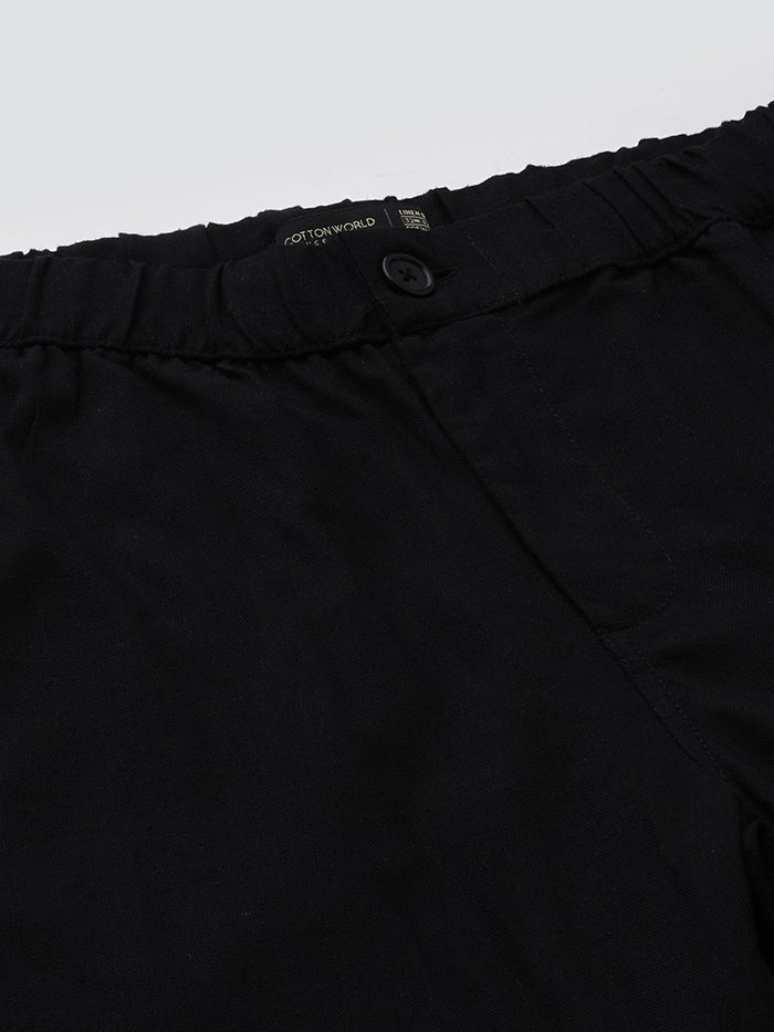 Men's Linen Viscose Regular Fit Pant Slate Grey