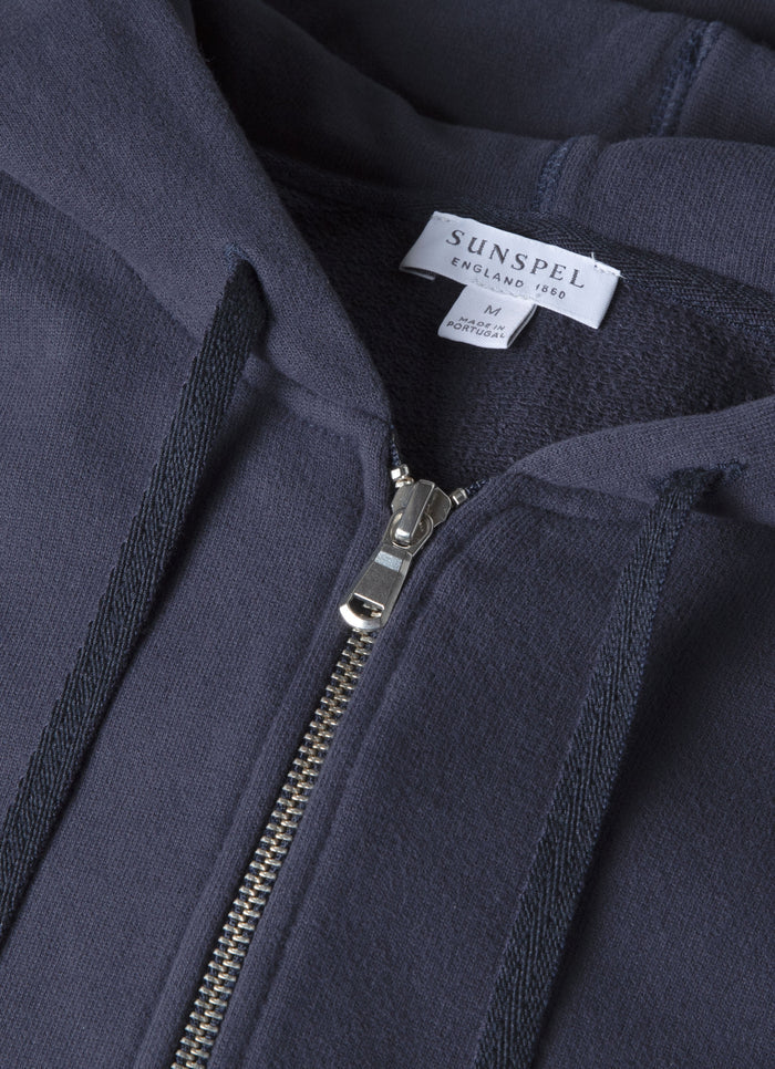 Men's Loopback Zip Hoodie in Navy