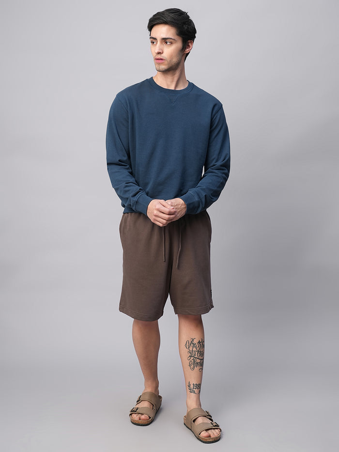 Men's Organic Cotton Regular Fit Sweatshirt Blue