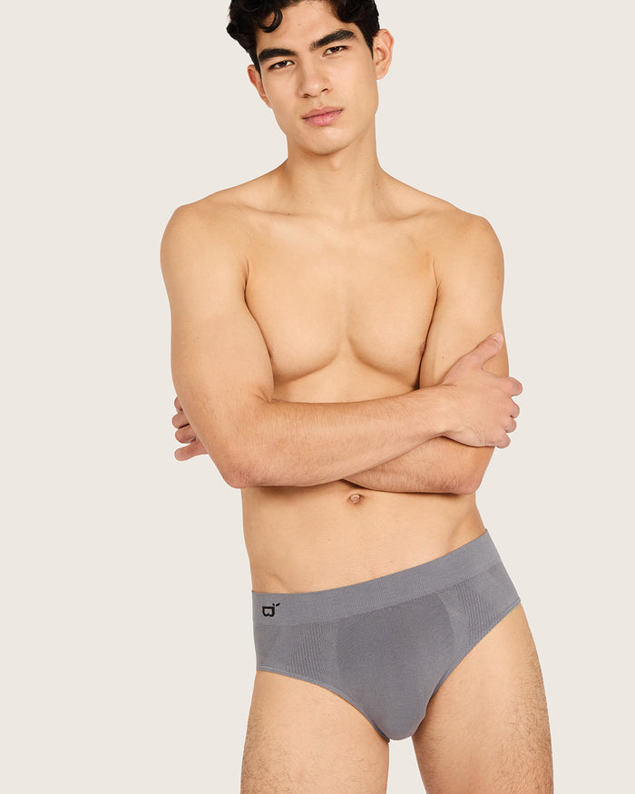 Men's Seamfree Briefs - Charcoal
