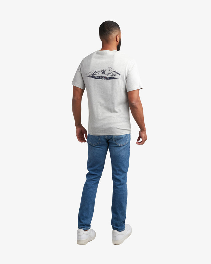 Men's Short Sleeve Mountain Tee - Heather Grey