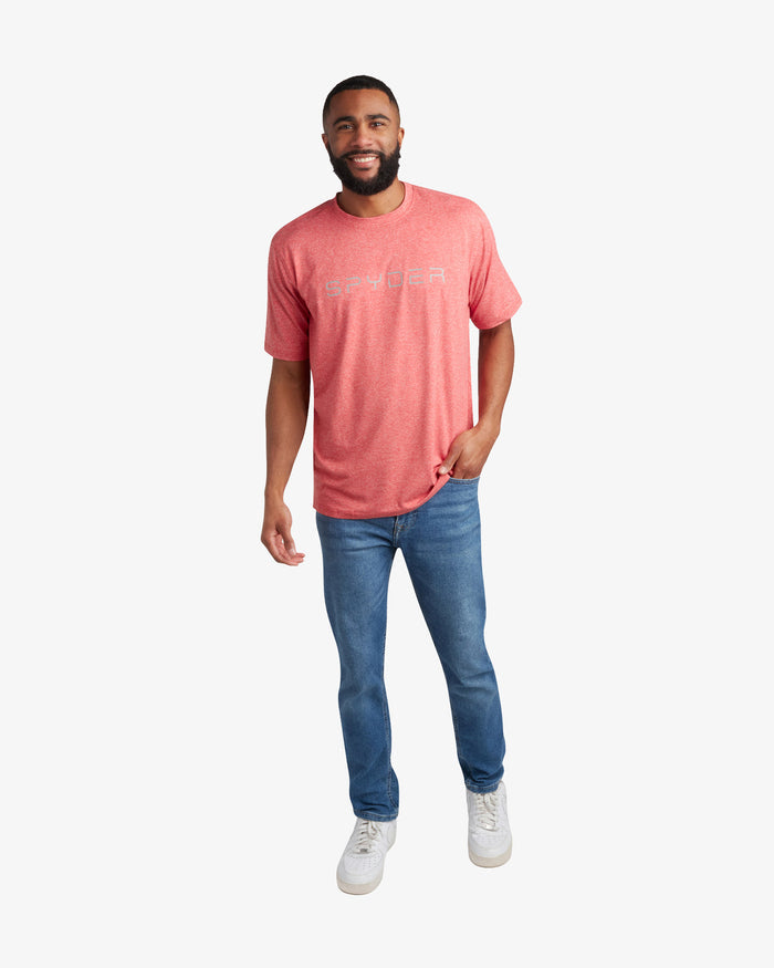 Men's Short Sleeve Wordmark Tee - Spyder Red