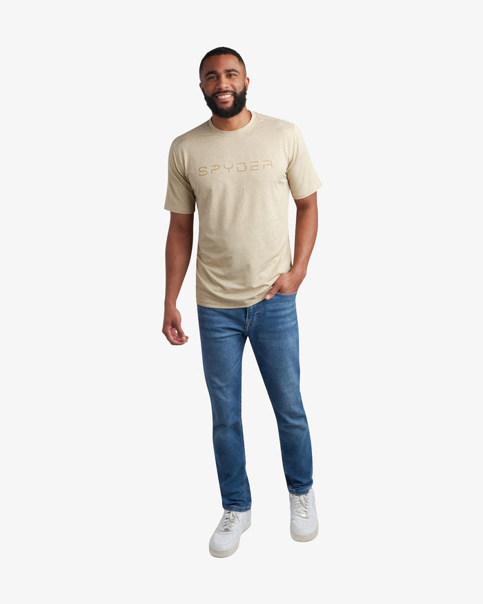 Men's Short Sleeve Wordmark Tee - Stone