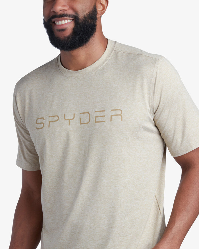 Men's Short Sleeve Wordmark Tee - Stone