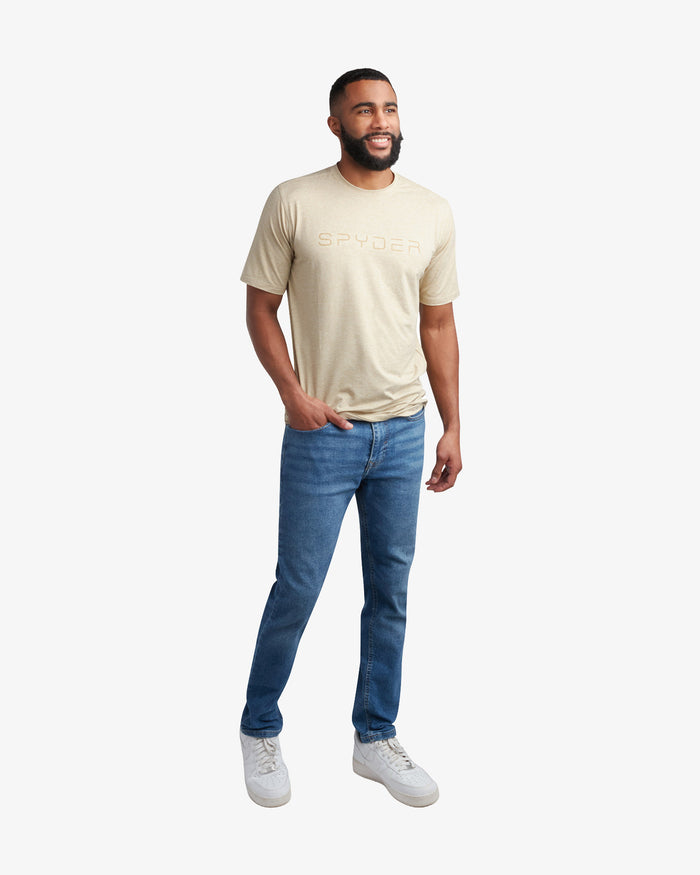 Men's Short Sleeve Wordmark Tee - Stone