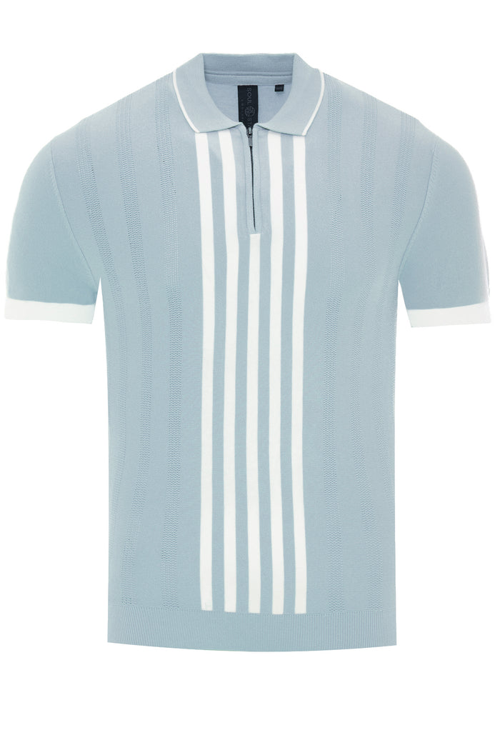 Men's Short Sleeve Zip Knit Polo