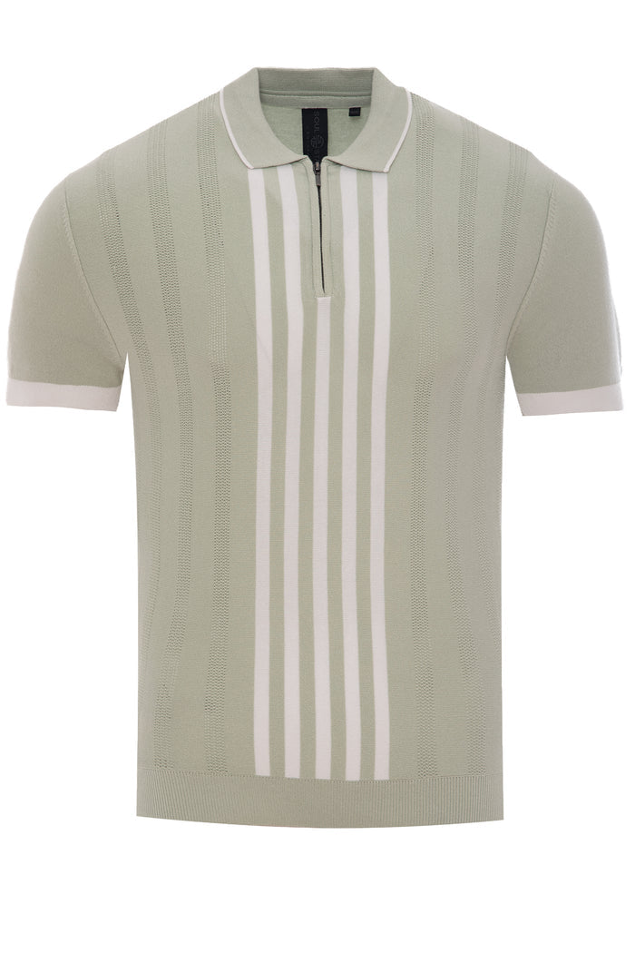 Men's Short Sleeve Zip Knit Polo