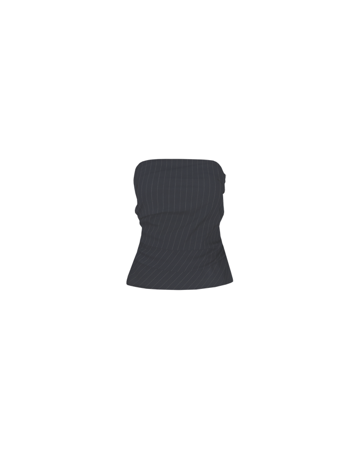 MILO BODICE NAVY PINSTRIPE