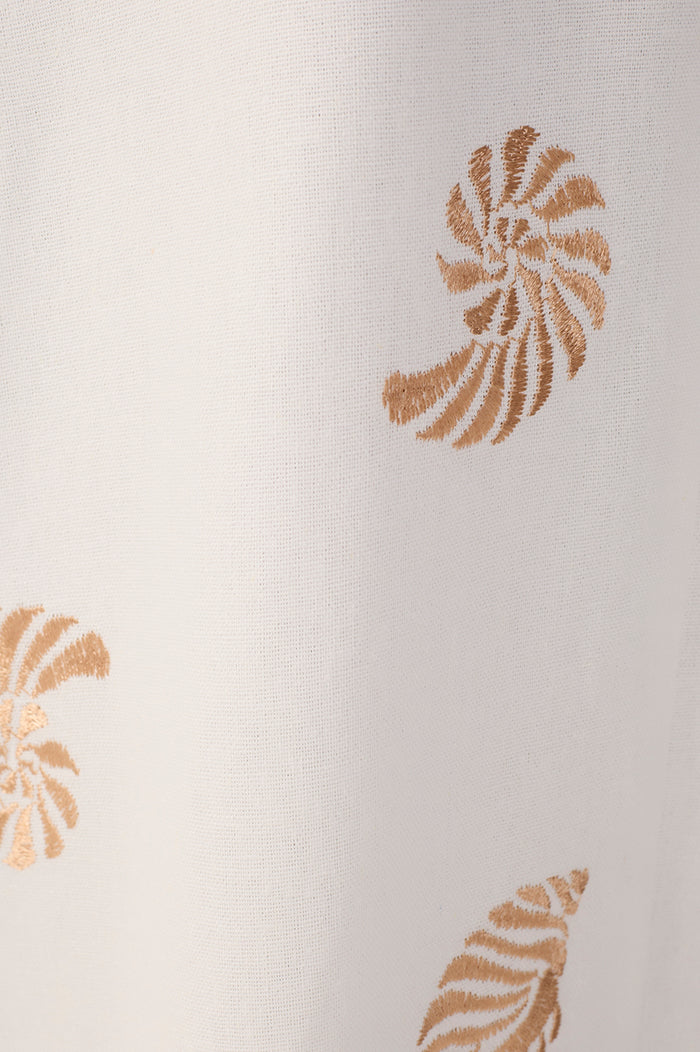 Off-White Shell Embroidered Maxi Dress_7