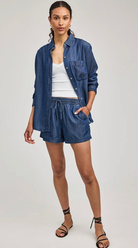 Ozzy Button Down Shirt - Dark Blue